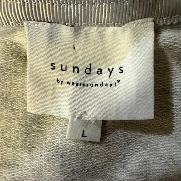 Anthropologie SUNDAYS Derby Jumpsuit 1/4 Zip Light Heather Grey Size Large - Picture 14 of 14